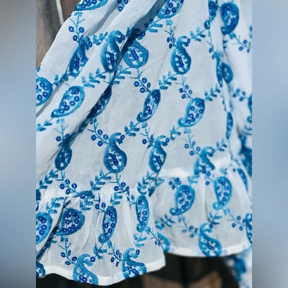 Lily Pulitzer Alva Top Baha Blue Paisley